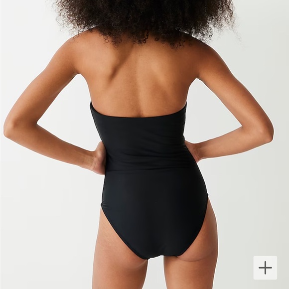 NWT - J. Crew Twist-Front Bandeau One-Piece Swimsuit - Picture 3 of 5